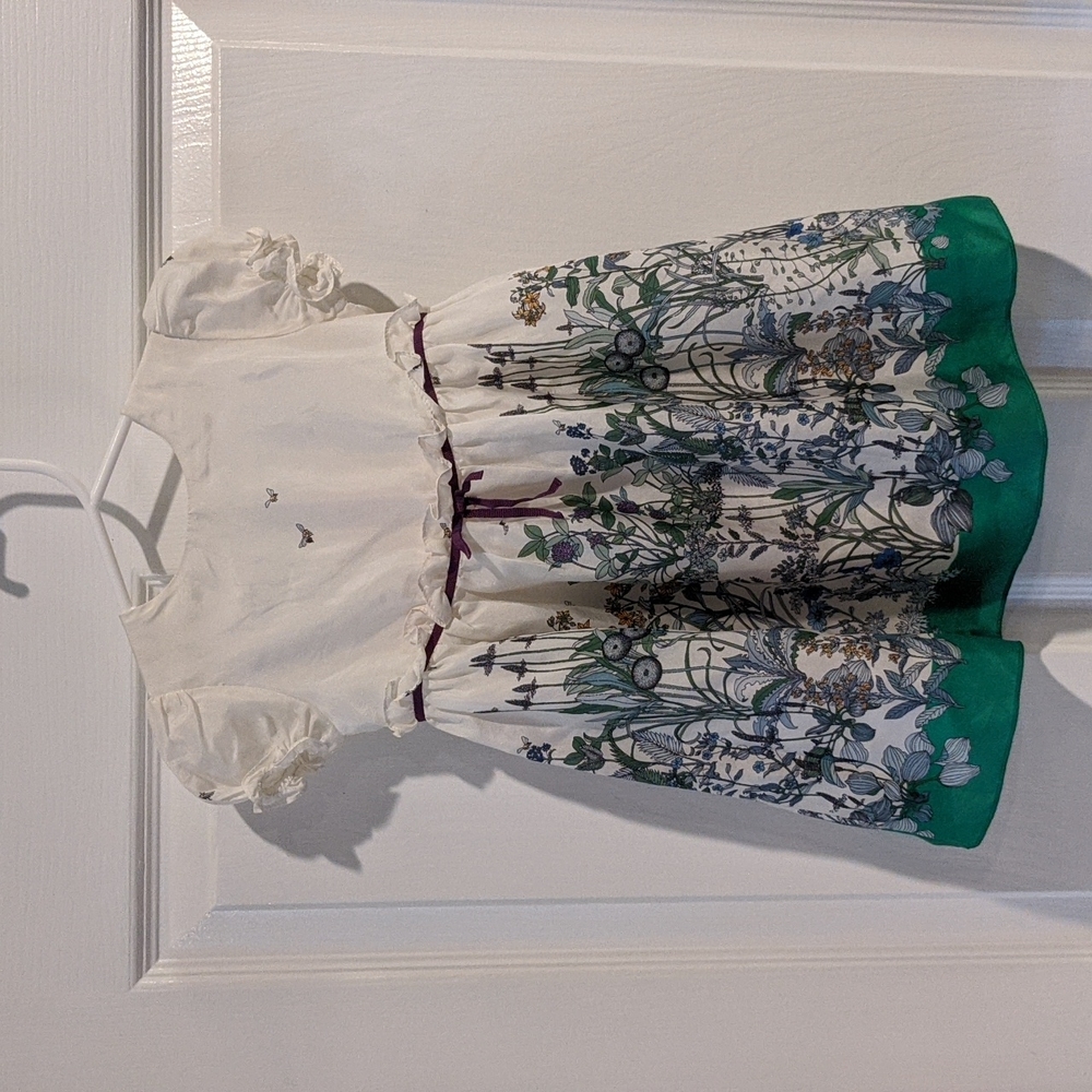 Gucci silk floral dress 12-18 mo